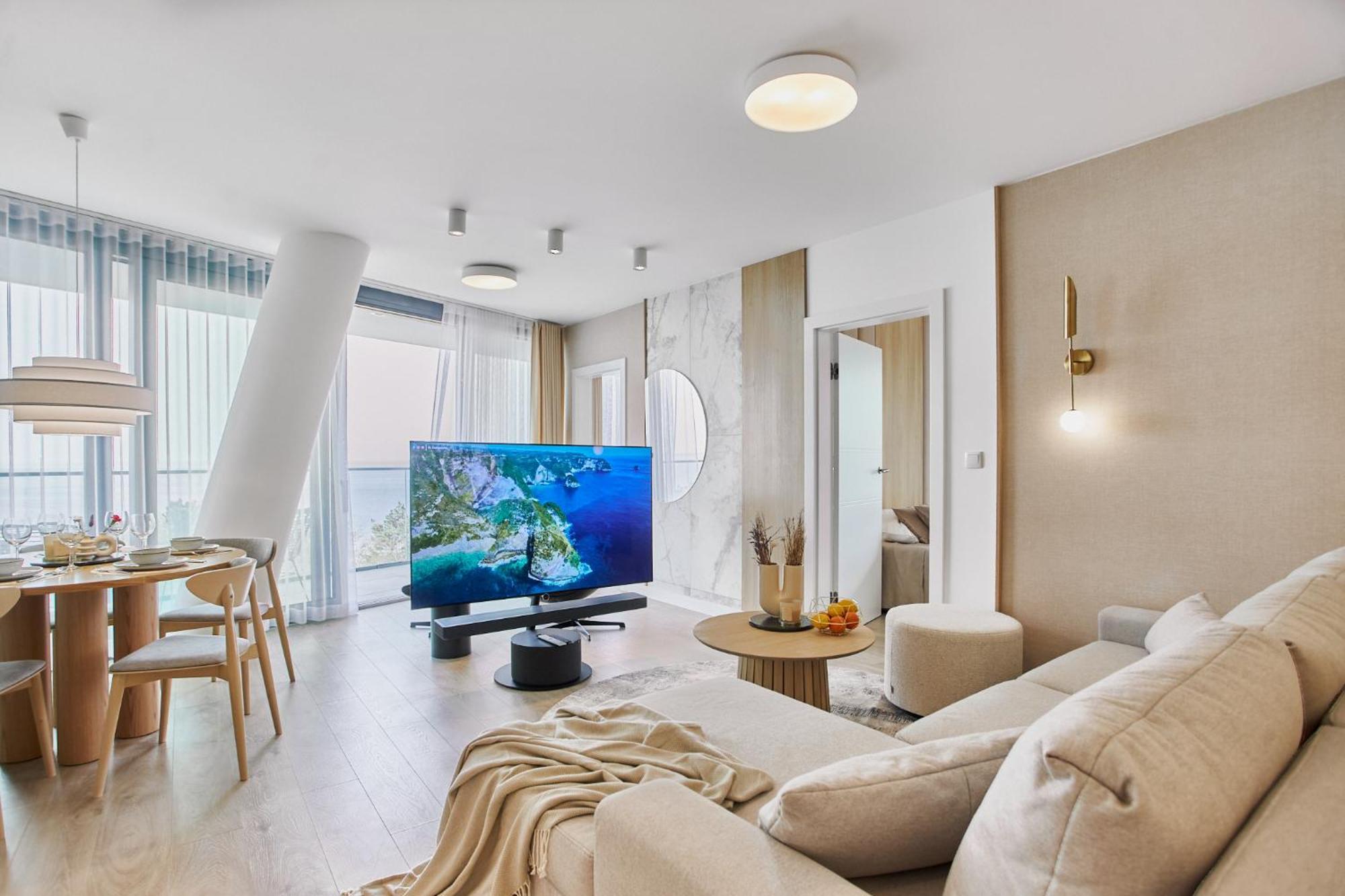 Wave Beachfront Family Apartment 米兹多洛杰 外观 照片