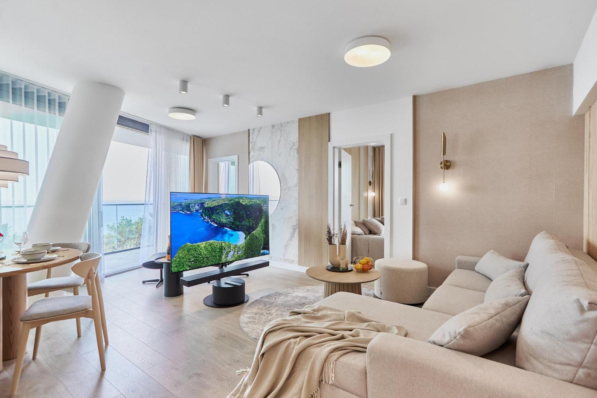Wave Beachfront Family Apartment 米兹多洛杰 外观 照片